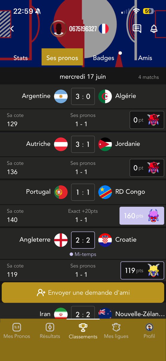 BrodiAgency's tweet photo. @MonPetitGazon Ce n’est pas qu’une histoire de favori. Juste le nul à 90% des matchs a priori est plus rentable que des bets réalistes. Donc il y a bien un sujet sur la cotation. Juste un fait (Screen d’un des premiers du classement qui ont tous la même stratégie) https://t.co/oRoASWXx2X
