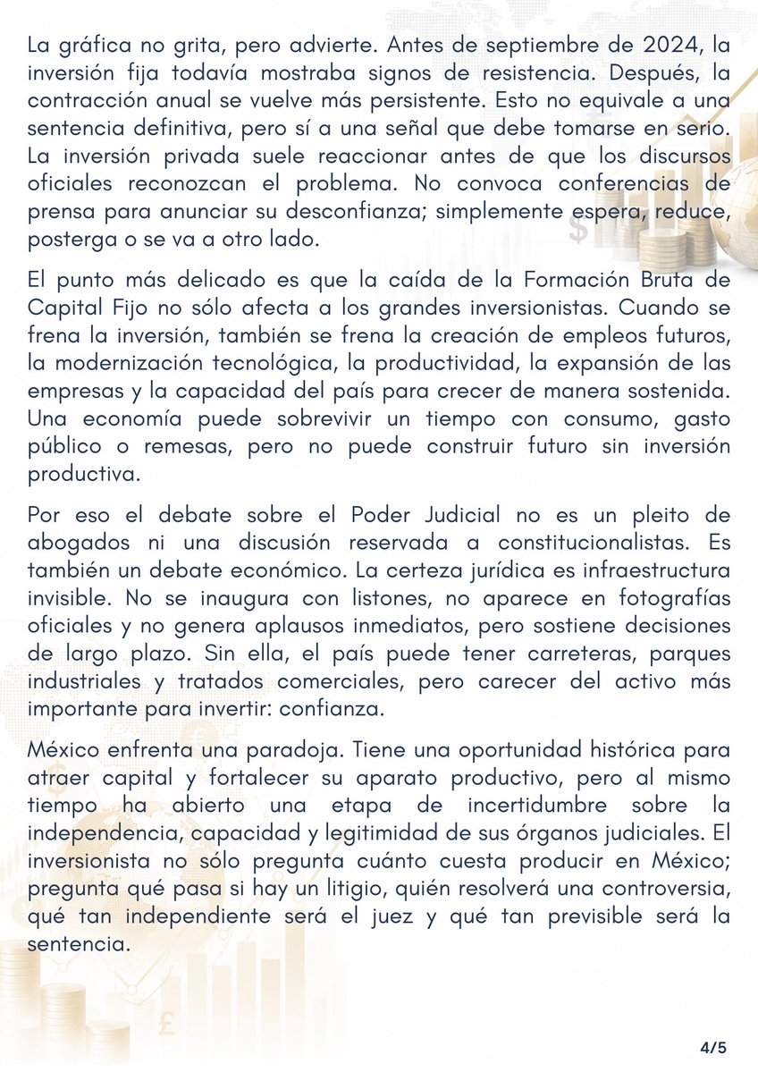 Poderismo_'s tweet photo. 𝗦𝗶𝗻 𝗰𝗲𝗿𝘁𝗲𝘇𝗮 𝗻𝗼 𝗵𝗮𝘆 𝗶𝗻𝘃𝗲𝗿𝘀𝗶ó𝗻: 𝗹𝗮 𝘀𝗲ñ𝗮𝗹 𝗱𝗲 𝗹𝗮 𝗙𝗼𝗿𝗺𝗮𝗰𝗶ó𝗻 𝗕𝗿𝘂𝘁𝗮 𝗱𝗲 𝗖𝗮𝗽𝗶𝘁𝗮𝗹 𝗙𝗶𝗷𝗼.
Por: Gil Peyro
Para: @Poderismo_ 
👑✨ https://t.co/ljYfenl5HY