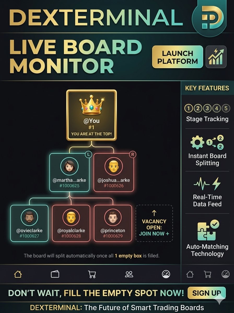 projectdexy's tweet photo. Unlock $825 in Rewards: Join the DEX Terminal Pro Ecosystem for Just $5!

The $DEX  Terminal is officially live. Join the ecosystem and make residual income.

Visit:
https://t.co/jmpSysHdM8

CA: 0xC31255ce1d79Df8C1Ef4a8dEf73d402f7857F864 https://t.co/g6aejYsy5H