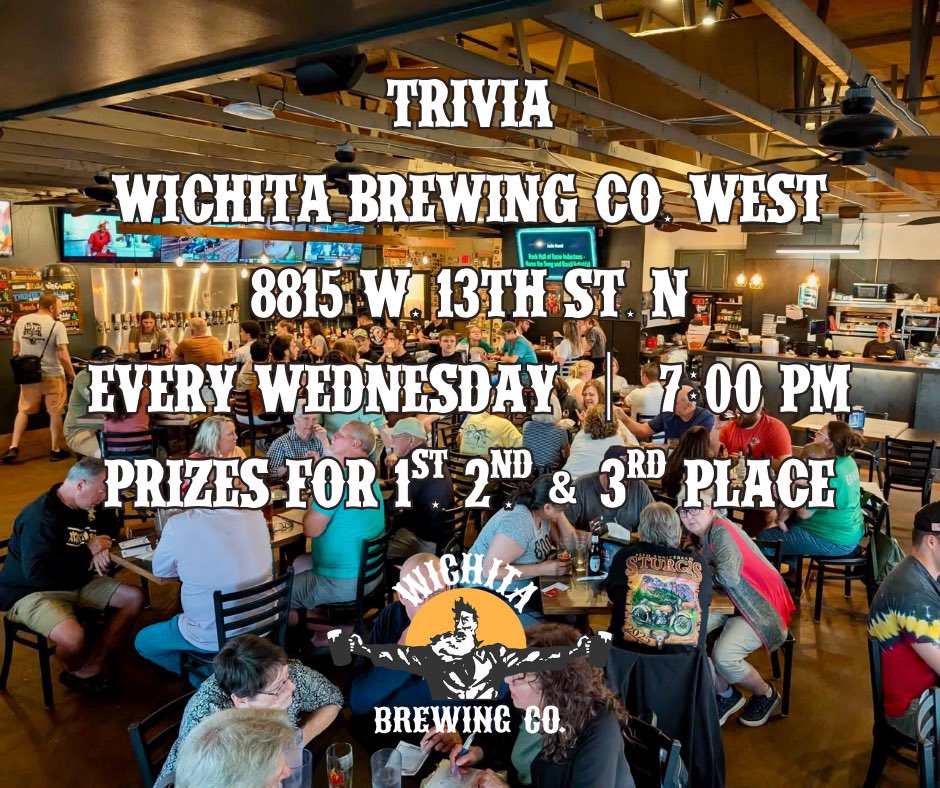 WichitaBrew's tweet photo. Tonight: Trivia @ WBC West🤓

Tomorrow: Pre-Downtown Concert Getdown @ WBC Delano🎶🤠 https://t.co/sU99Ub9jlp