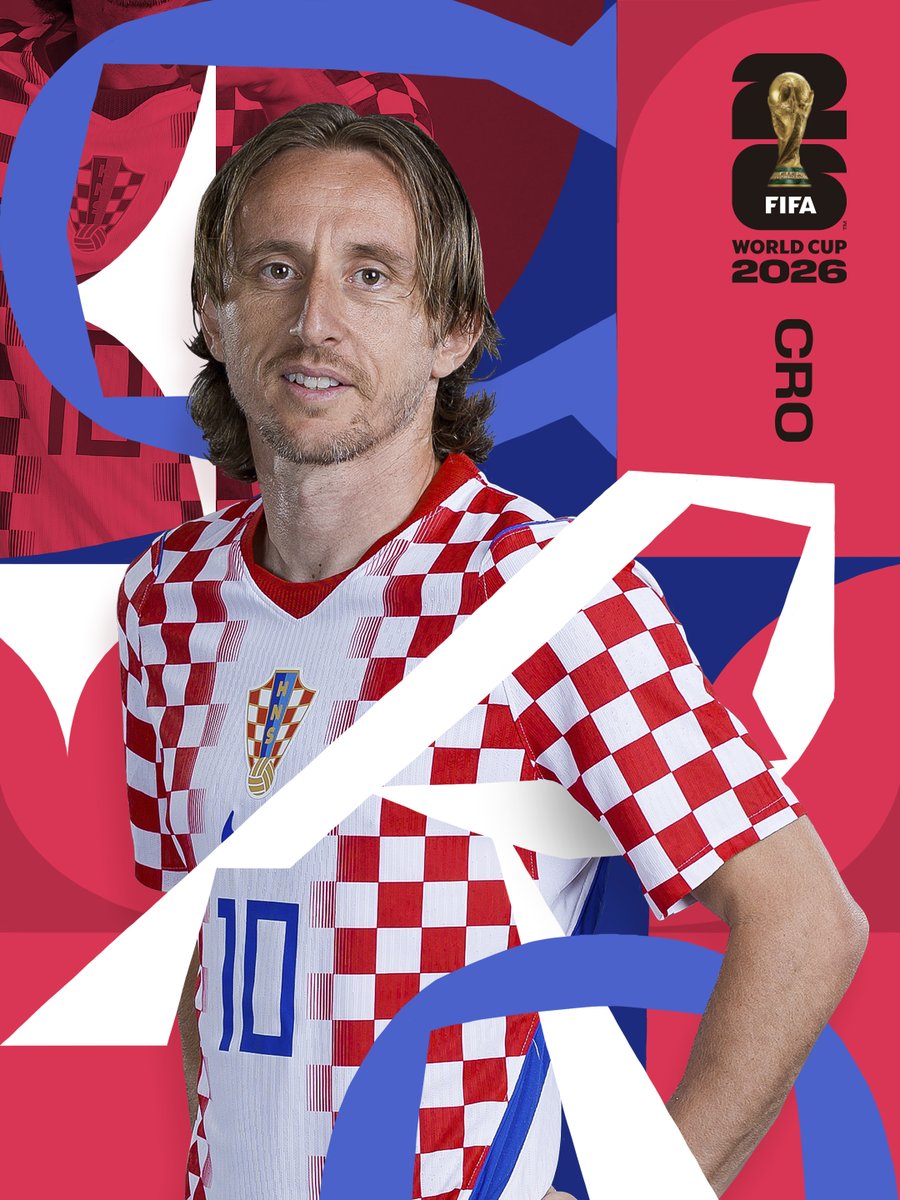 FIFAcom's tweet photo. The first Croatian to feature at five editions of the @FIFAWorldCup: Luka Modrić 👏🇭🇷 https://t.co/MNsxRhJgtK