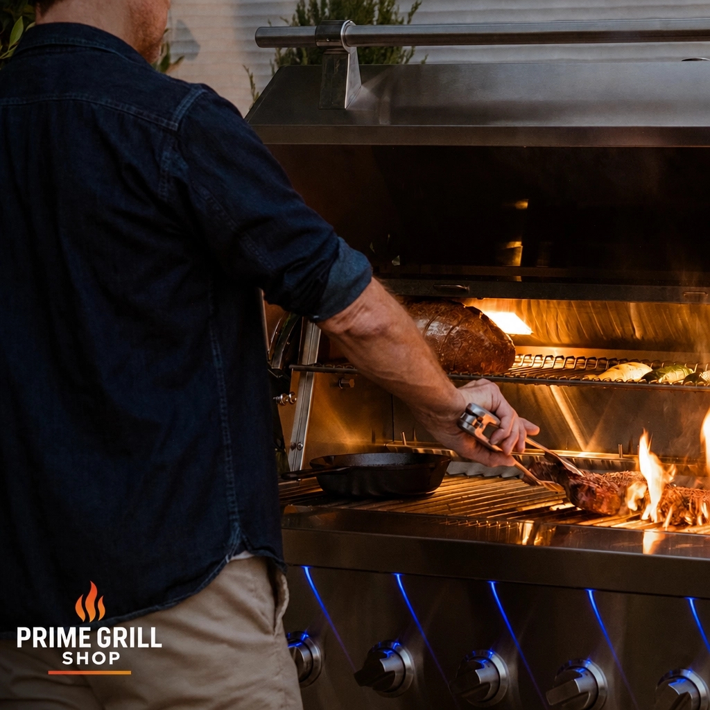 PrimeGrillShop's tweet photo. Chicken is a smoke sponge. 🧽 Because it's so lean, it absorbs flavor fast. Stick to mild woods like Apple or Maple to avoid overpowering the bird. Low and slow is the way to go! #SmokingMeat #GrillingTips https://t.co/KTijp6bmbY