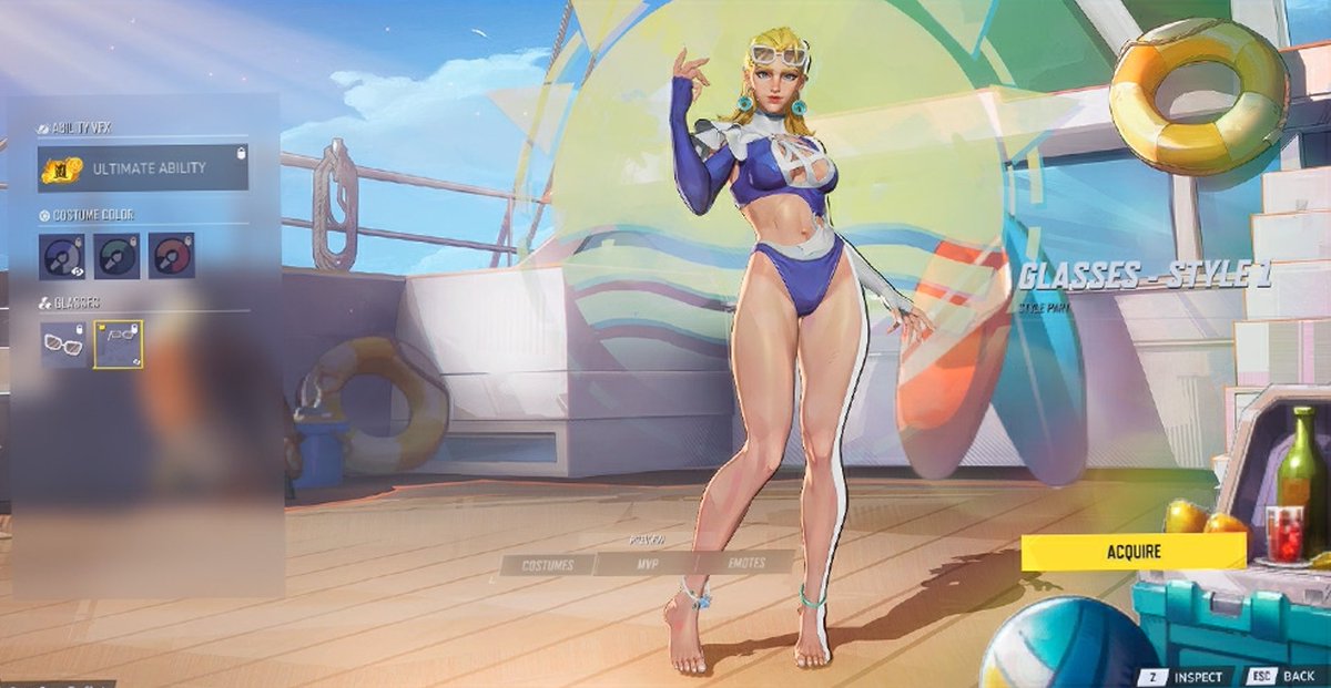 mmmmmmmmiller's tweet photo. ‼️ UPDATE: INVISIBLE WOMAN SWIMSUIT SKIN

Last year's Azure Shade Invisible Woman costume will receive a new glasses customization option made to resemble her MVP Animation, available for free starting tomorrow, Thursday, June 18th. #MarvelRivals https://t.co/QUnGAPkTCz