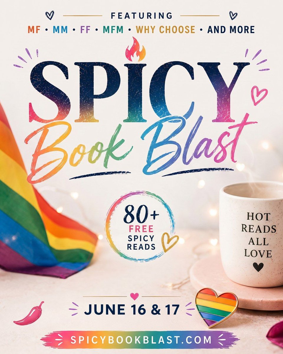 Cross28Lacey's tweet photo. Telling myself the 80+ free books I just grabbed count as self-care. Spicy Book Blast is live June 17.  😁

https://t.co/fgMgc7v9oE

#SpicyReads #FreeBookAlert https://t.co/8n0KgwL965