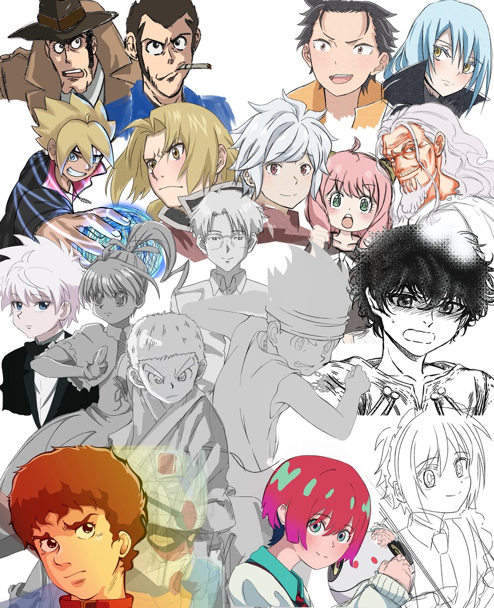 ToTokekeGood's tweet photo. 落書き詰め合わせ
無職転生以外に描いたキャラを
1枚に載せてみた https://t.co/7MGnXSzYGH