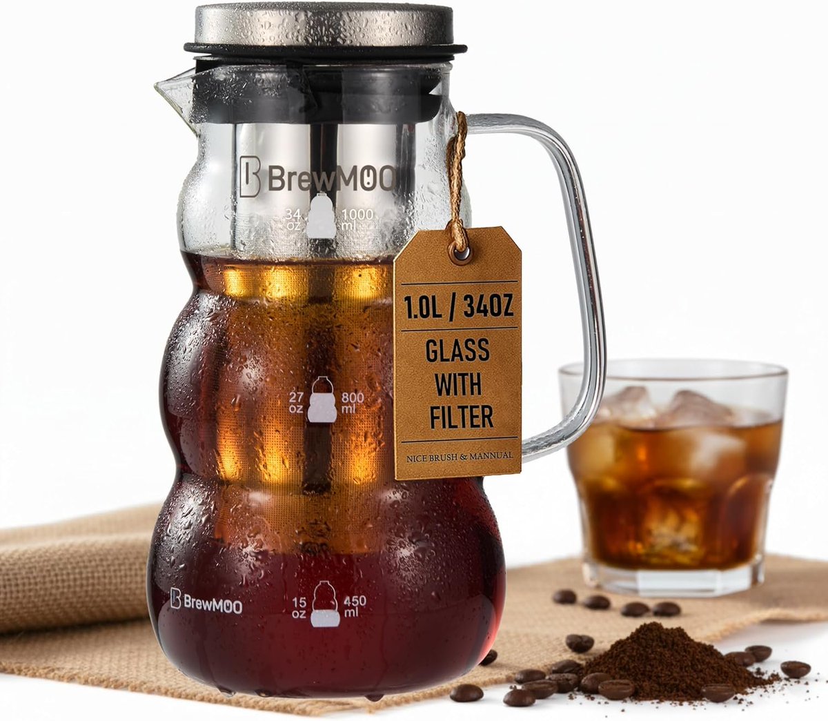 LockingProfitsD's tweet photo. Cold Brew Coffee Pitcher (1.0L/34oz) - Elegant Sleek Wave Borosilicate Glass Pitcher with 100um 304 Stainless Steel Filter &amp; Airtight Lid

Only$16.98 (reg.$33.95)

Use code I8UI88Z9

https://t.co/WK9MhWy7Ml #ad https://t.co/cQQAPpuaGf