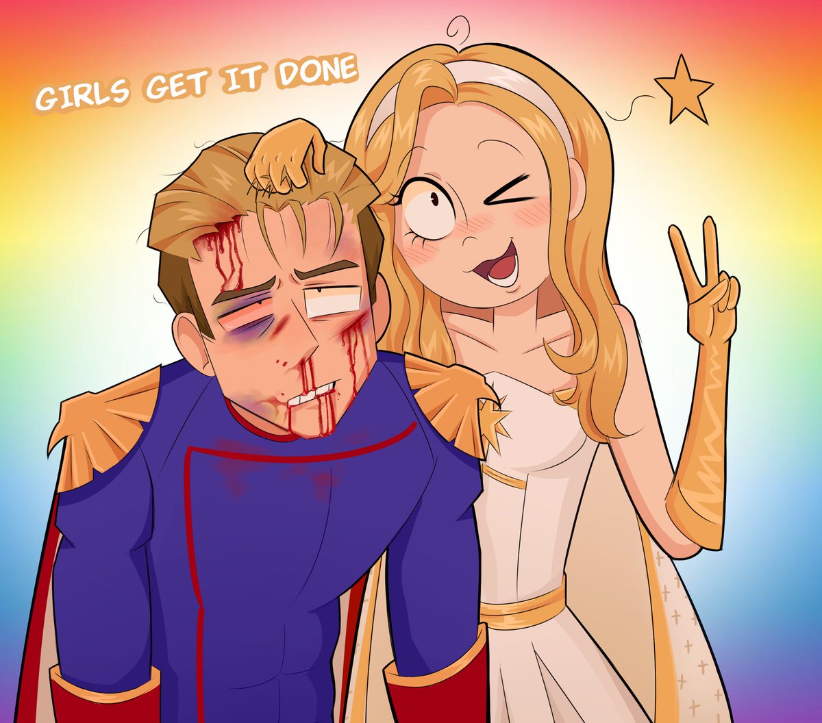 vanish0700's tweet photo. #theboys #homelander #starlight #homelight #fanart https://t.co/F1DzImkVb1