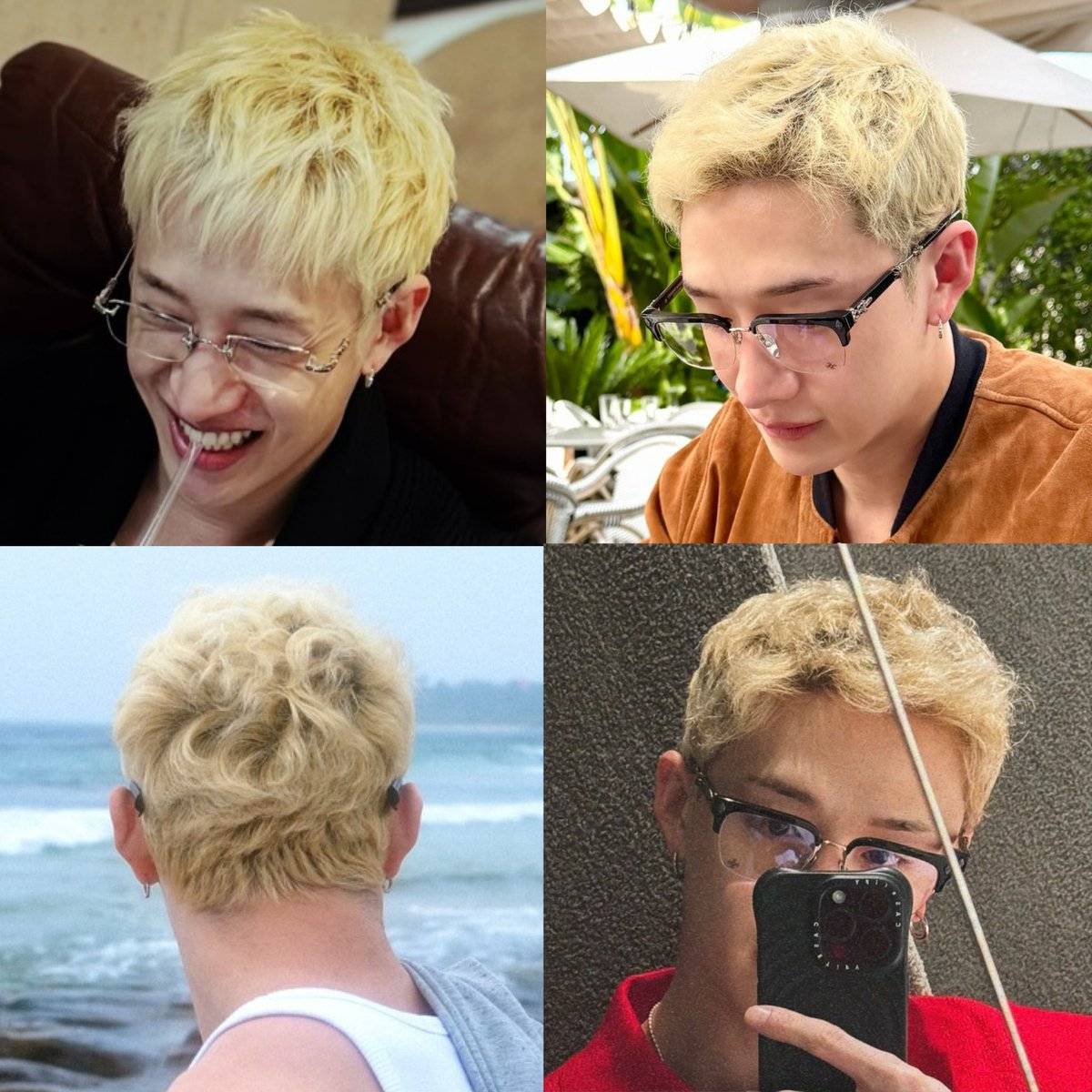 gnabnahc97chris's tweet photo. in love with pretty barefaced bang chan wearing glasses and his fluffy short blonde hair my lil mashed potato https://t.co/RQlmZmPJ1g
