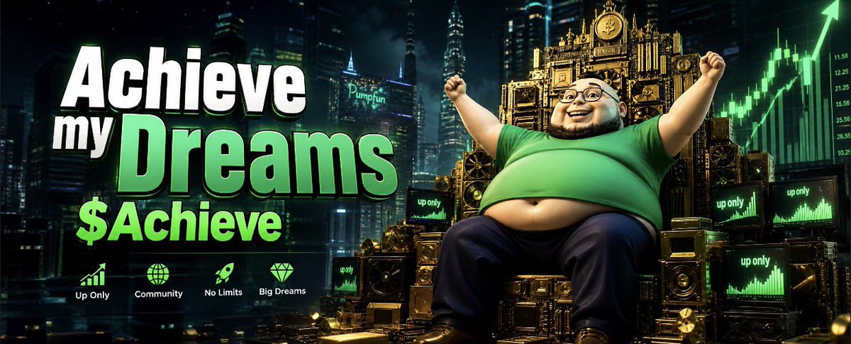Achieve_SOL's tweet photo. I $Achieve my dreams on @Pumpfun bro.

📈 Only UP

🌐 Community

🚀 No limits

💎 Big dreams

Let’s $Achieve our dreams together frens!!

#achieve #memecoin #pumpfun #dreams https://t.co/AvGBYwnltV