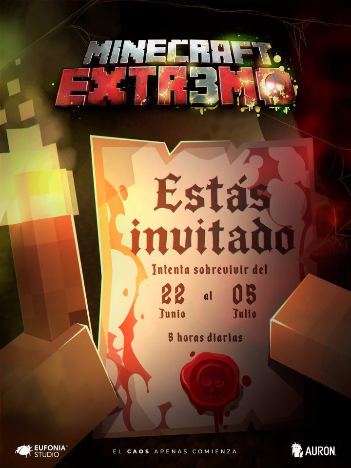 auronshade's tweet photo. 5 días para minecraft extremo 3, 
5 días para volver a ver en acción a c!Auron.

Empieza la cuenta regresiva… https://t.co/WArt4bbDKK