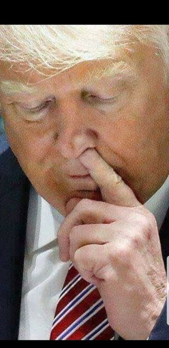 maximaginemp3's tweet photo. @mjfree It looks like Trump picked one too many boogers. https://t.co/TRBrhCkN6Q