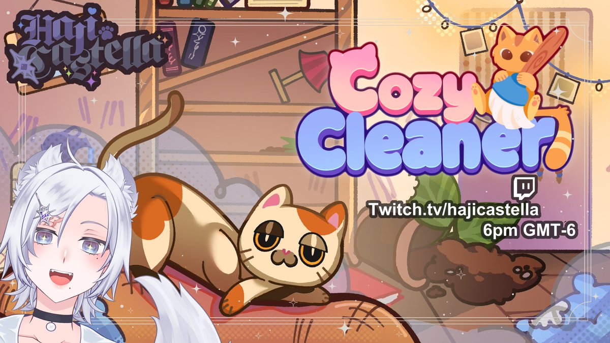 hajicastella's tweet photo. •Hoy de parte del team chingon de RogueDuck me  hicieron llegar este juego tan bonito!!!

Nos vemos a las 6pm (GMT-6) Para jugar 

"Cozy Cleaner" 🧹 y con un pequeño agradecimiento por acompañarme siempre a jugar.

Ya saben donde siempre nos encontramos... en la plataforma Morada 💜