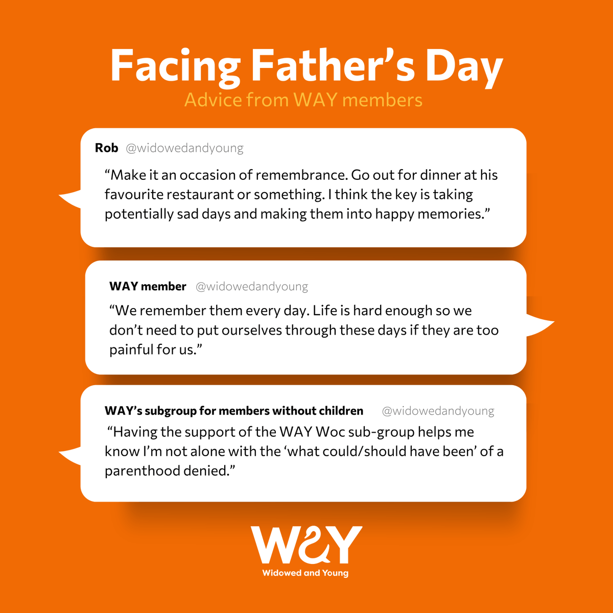 WidowedAndYoung's tweet photo. For many widowed people, Father’s Day can be one of the hardest dates in the calendar ❤️‍🩹

We asked members to share ideas, reflections and acts of remembrance that have helped them navigate this difficult day after losing a partner here: https://t.co/w3cz5bArSt https://t.co/HM8UUXQNik