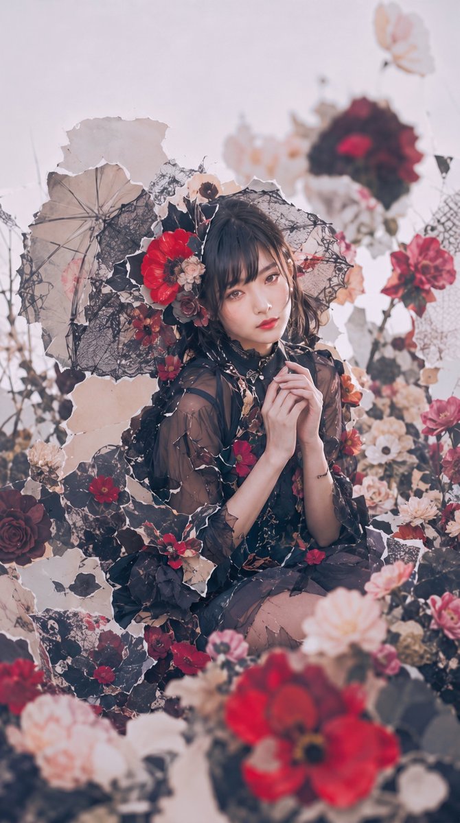 Gothic Floral Garden Portrait