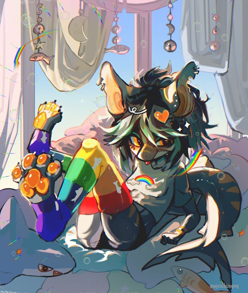 LucyFurx_'s tweet photo. 🌈🌈🦈 https://t.co/qLZt6IHlcv