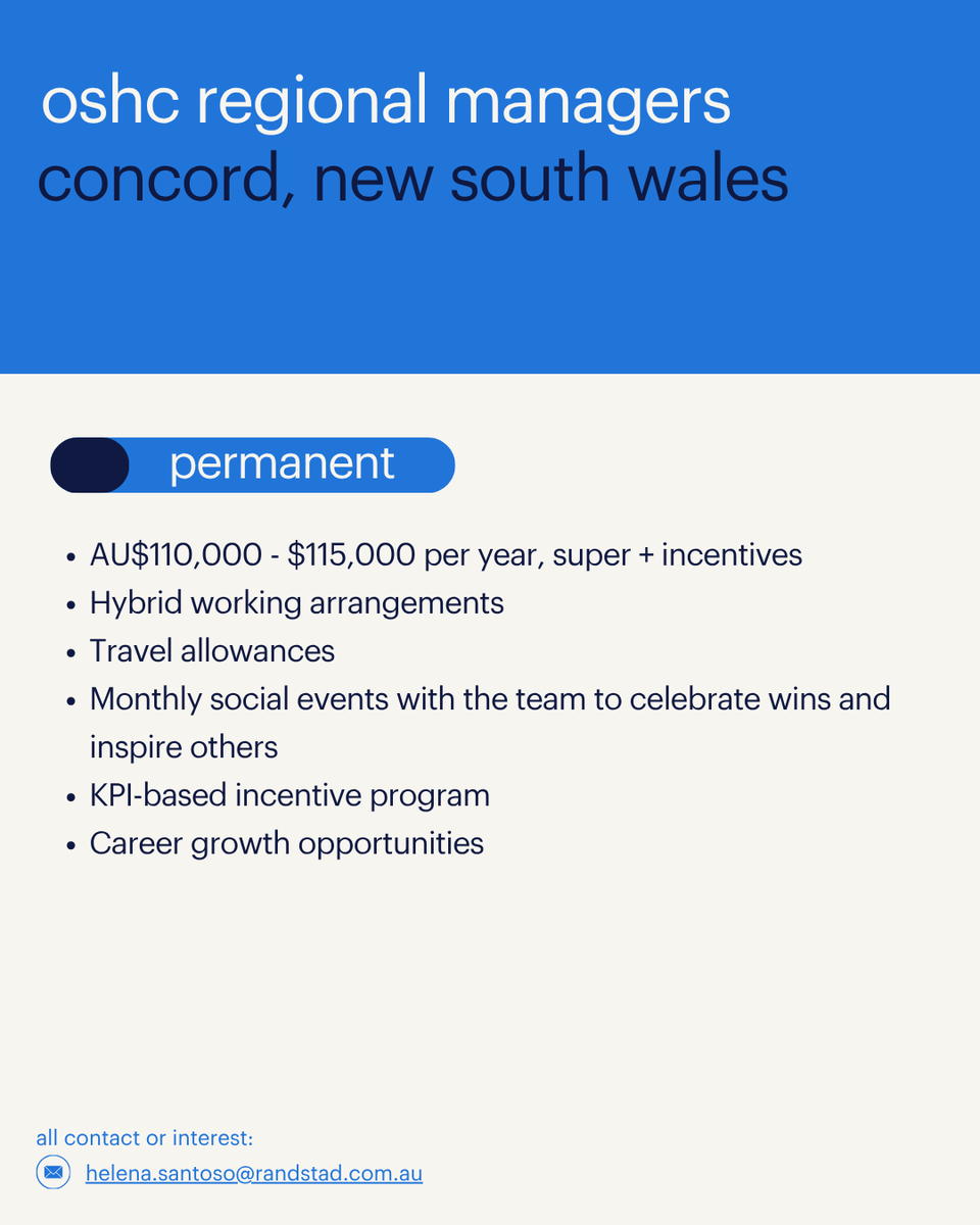 Randstad_Ed_Aus's tweet photo. For more information on this role:
📩 email helena.santoso@randstad.com.au
☎ call us on 1300 360 014
🔍 search our roles here https://t.co/ZUnVj7a08A

#education #schools #teachers #educators #randstadeducationau #randstadau #jobs #casual #permanent #partnerfortalent https://t.co/FzDHDgoEMv