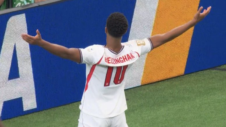 madrid_total2's tweet photo. La celebración de Jude Bellingham en el Mundial 2026. 😍 https://t.co/BwVd3PmpLl