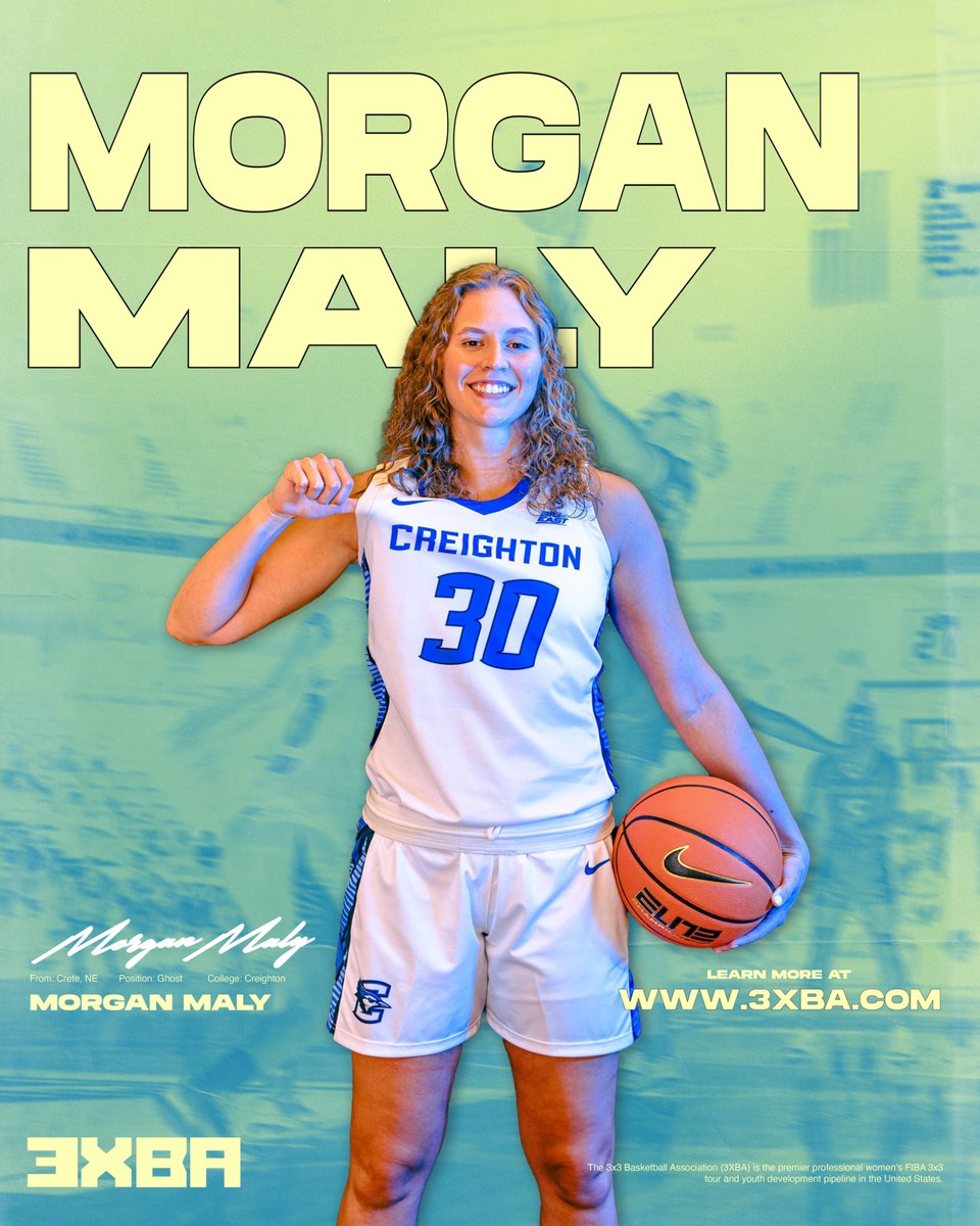 The3xBA's tweet photo. Morgan Maly is headed to 3XBA 🤩🏀

Nations League Final MVP. FIBA 3x3 Gold Medalist. 2x All-BIG EAST First Team selection. 2,000+ point collegiate scorer.

The Creighton standout built a reputation as one of the nation's premier shooters, helping lead the Bluejays to multiple NCAA Tournament runs while becoming one of the program's all-time leading scorers.

Watch live all season on AWSN.

#3XBA #FIBA3x3 #LA28 #WomensBasketball
