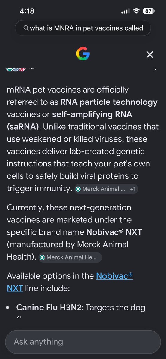 redarp027's tweet photo. @TammyGrace_ I had read that they’re putting MNRA In pet vaccines now. There’s a key word to ask about because they’re not making that information readily available to furbaby parents. May not be a bad idea to learn to groom him yourself. I won’t take mine back to the vet if I can avoid it https://t.co/1amfM36Aiu