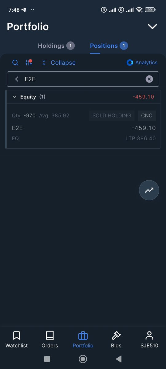 Vety_Trader's tweet photo. Equity Delivery PnL 17.06.2026

1. E2E: +93,517.7
2. ACMESOLAR: -4,987.75
3. CGCL: +3,979.36
4. NUVAMA: +1,230

Total (today): +93,739.31

Total Cumulative PnL since 01.06.2026: +1,77,138.41

Last- https://t.co/IrGY4M0Tq0 https://t.co/h6DgEZNsro