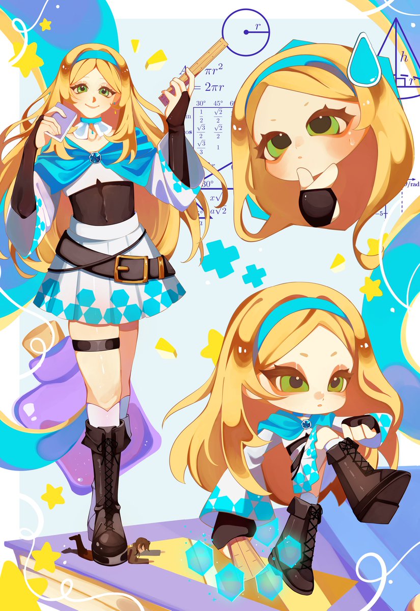 Zwyx__'s tweet photo. Happy to reveal the first reference sheets for a character in my fantasy novel: Alicel Sanare! Using a ruler as her wand, she makes careful measurements when casting her spells to heal and protect her allies! 

(and may have a soft spot for a certain man requesting the opposite) https://t.co/5Zj4GHMjgH