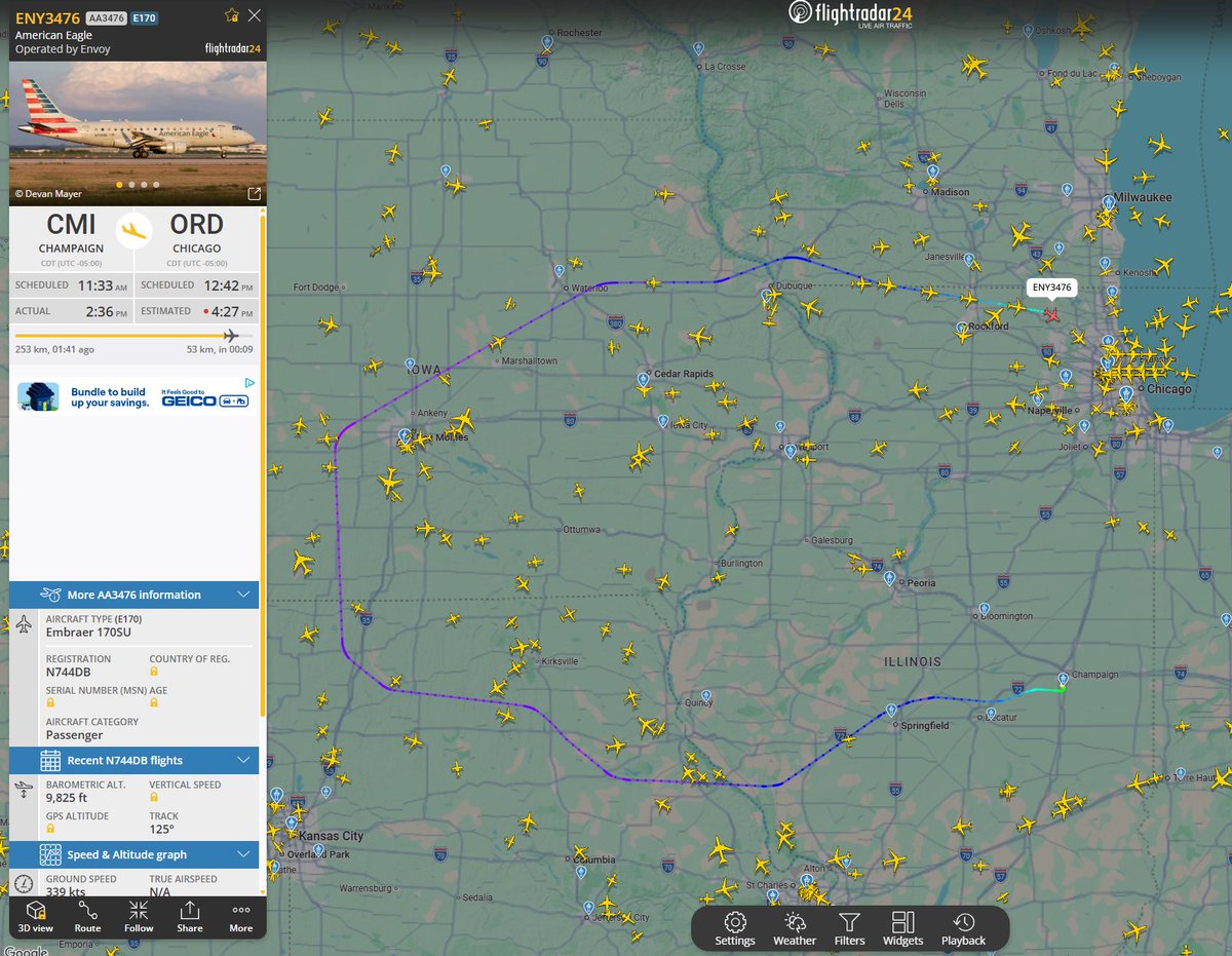 Dzikhead's tweet photo. This might win an award for most ridiculous flight path I've ever seen https://t.co/suK4fPkMX4