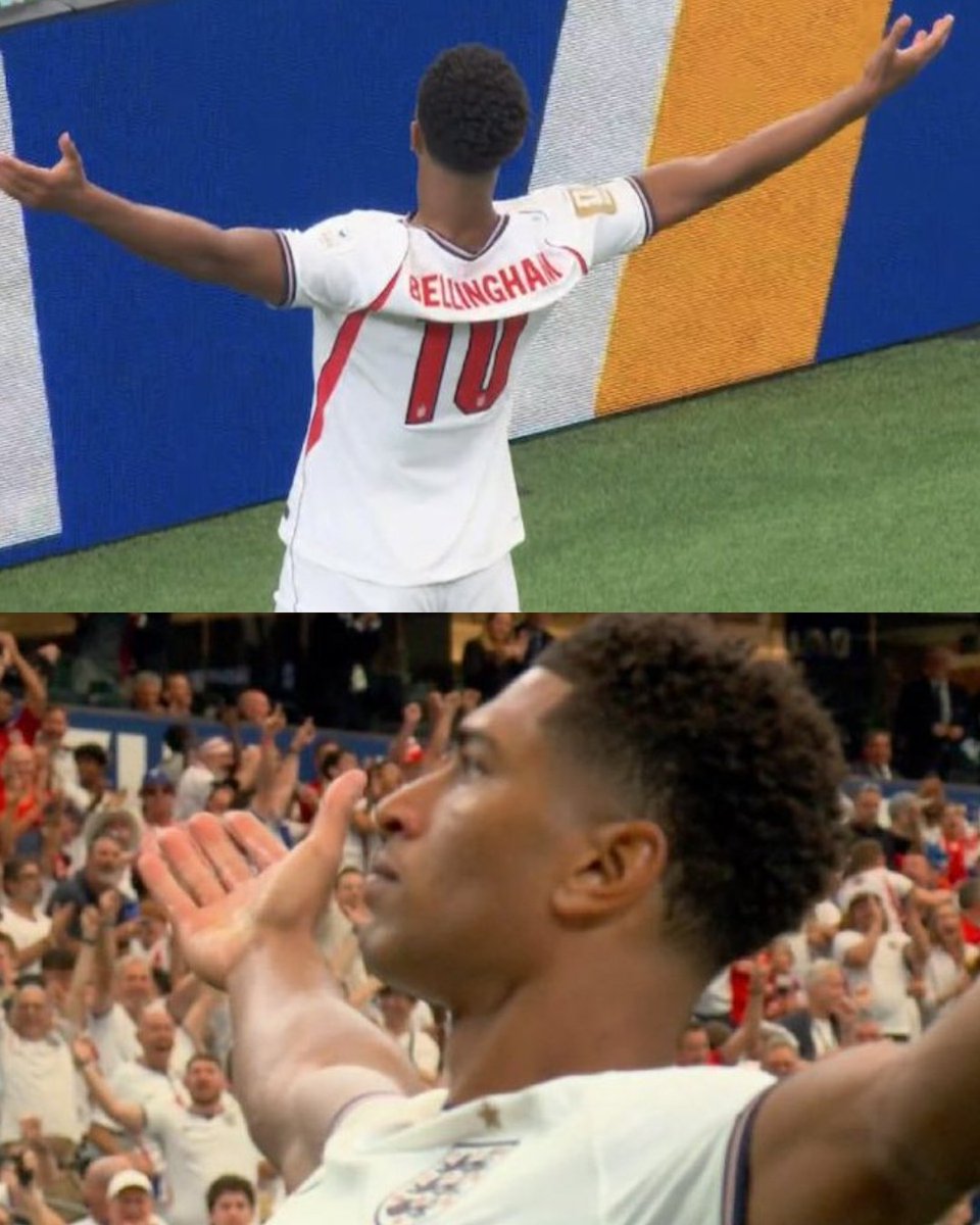 InvictosSomos's tweet photo. El icónico festejo de Jude Bellingham llegó a la Copa del Mundo. El 10 de Inglaterra, señoras y señores. AURA.