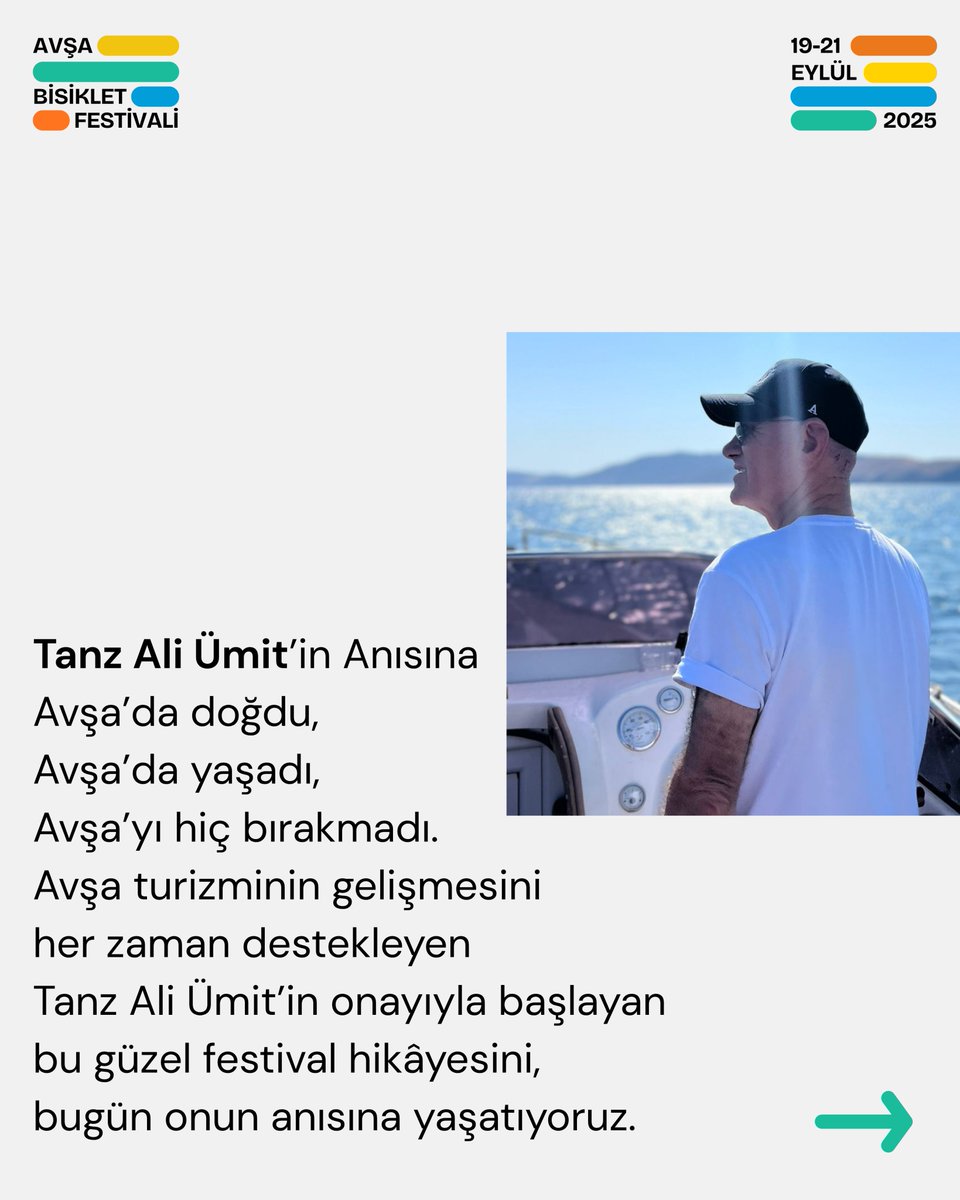 TanzAvsa's tweet photo. Tanz Ali Ümit’in Avşa’nın çevresini saran bisiklet ve koşu parkuru hayali, bugün bu festivalle yaşamaya devam ediyor.

Onun anısına; doğa, spor ve Avşa sevgisini aynı rotada buluşturuyoruz. https://t.co/wAi63mmBD8