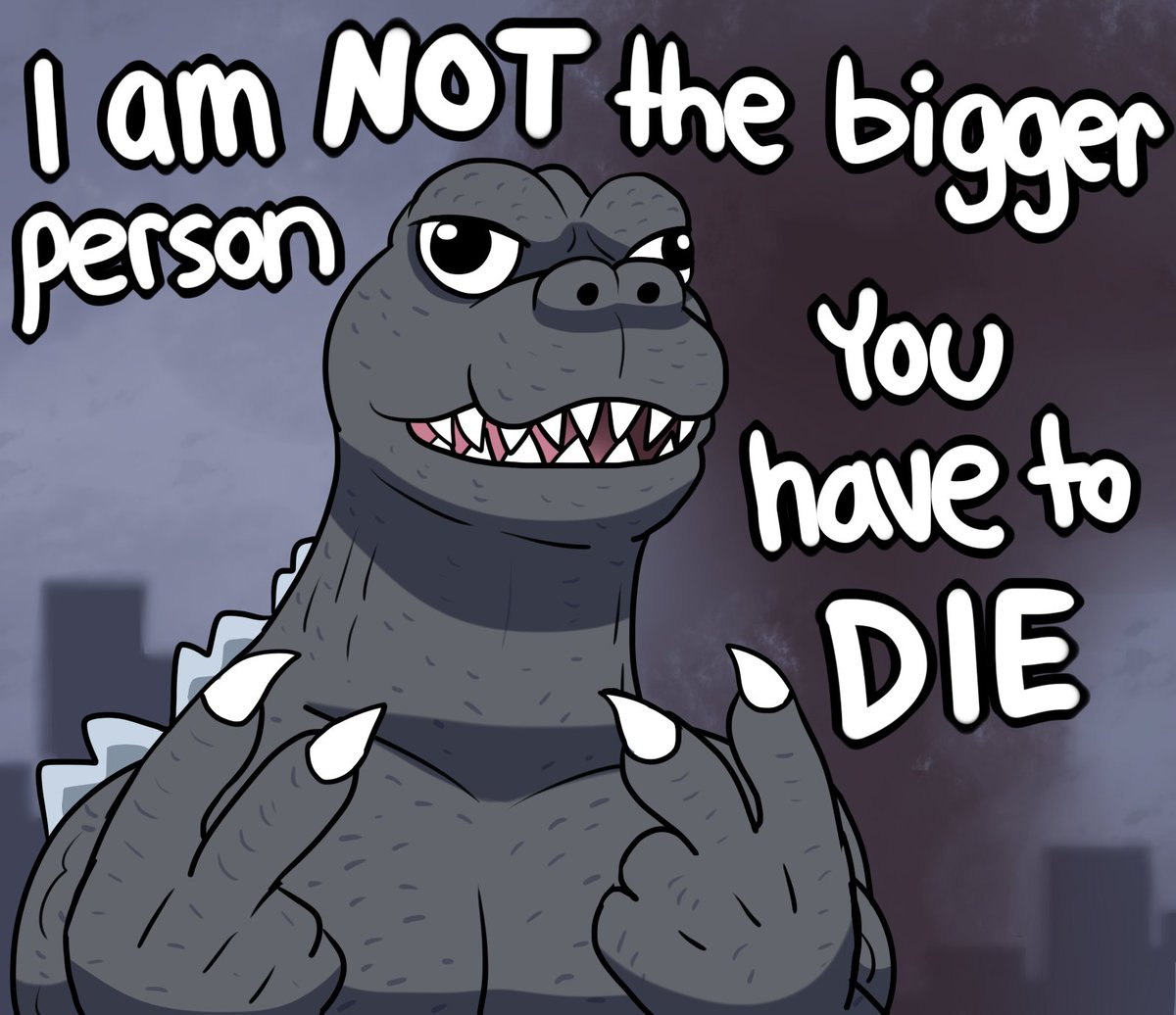 dabrood's tweet photo. Godzilla is an all-time hater #Godzillafanart https://t.co/zeB2eVJzIm