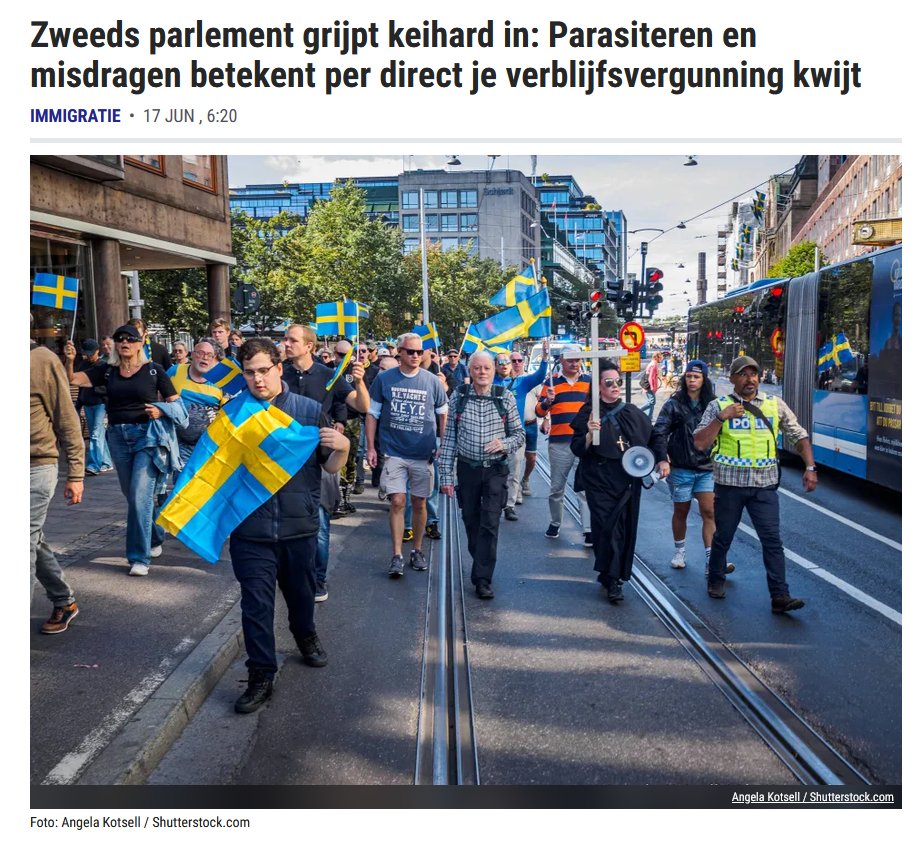 Miss_Royal73's tweet photo. Vanaf nu kunnen autoriteiten in Zweden de verblijfsvergunning van #immigranten simpelweg intrekken op basis van 'slecht #gedrag'. Niet meer dan normaal toch?! 🤷🏻♀️ https://t.co/5NYlbY42sT