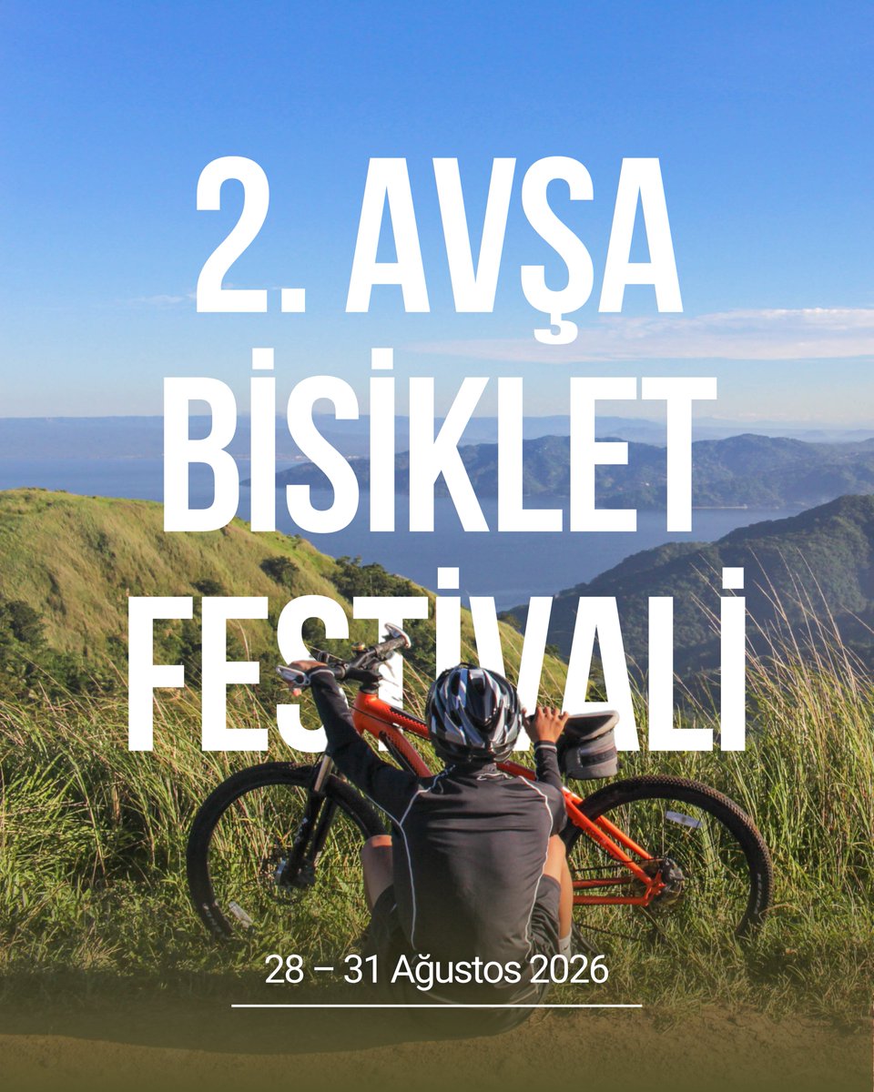 TanzAvsa's tweet photo. 2. Avşa Bisiklet Festivali başlıyor!

28–31 Ağustos 2026’da Avşa Adası’nda bisiklet, tatil, deniz ve eğlence bir araya geliyor.

Avşa’da bisikletli ulaşım farkındalığını artırmak; doğa, spor ve tatili aynı rotada buluşturmak için pedallar yeniden dönüyor.

#AvşaBisikletFestivali https://t.co/Aux9qBE5it