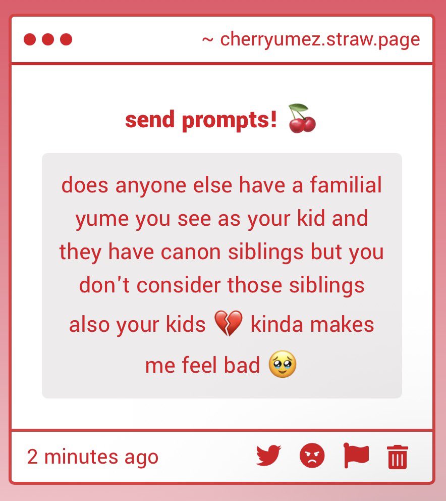 cherryumez's tweet photo. .𖥔 ˖ any yumes with a familial kid with has a sibling they don’t familially yume?

#yumetwt https://t.co/BNnwgHEHjW