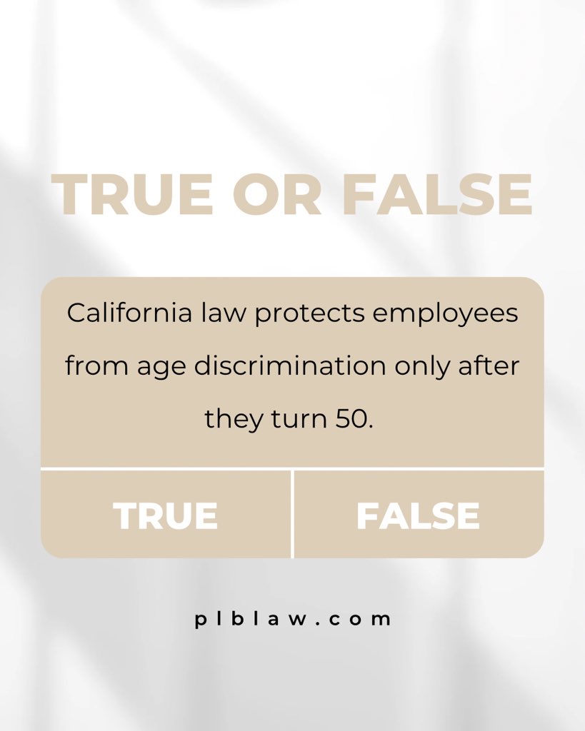 PLBHLaw's tweet photo. Performance reviews should reflect your work, not your age. PLBH can help review your documentation, identify patterns of discrimination, and determine whether your rights have been violated. Call us to discuss your situation with our employment law team.

#employment #law https://t.co/1HzA1zFbOw