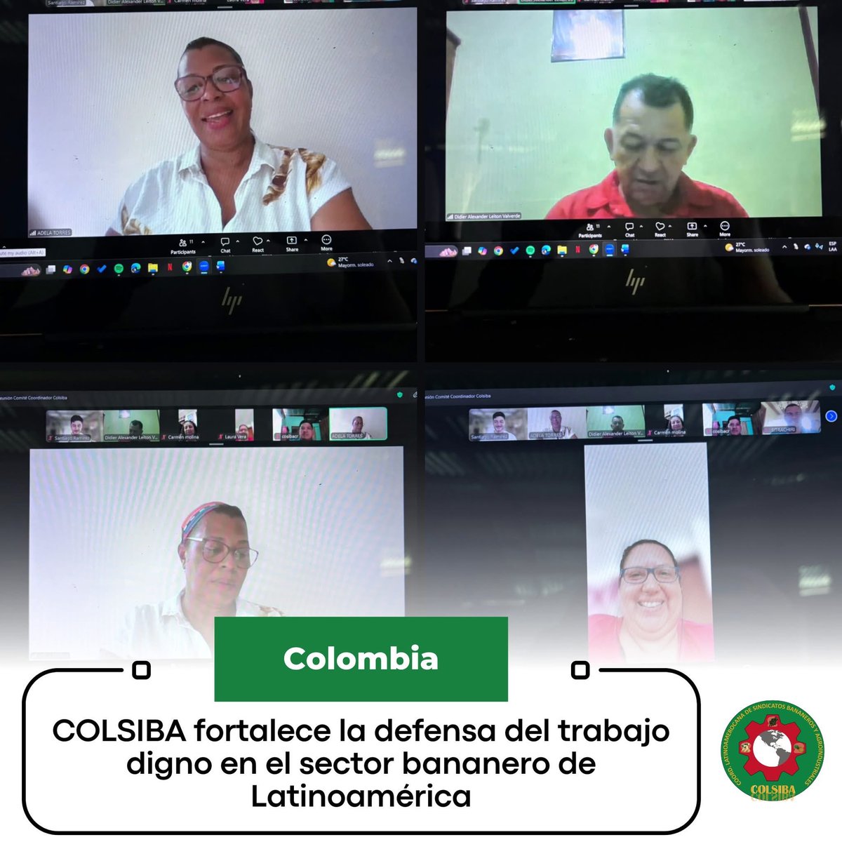 colsiba's tweet photo. Integrantes del Comité Latinoamericano de COLSIBA analizaron la situación de trabajadores bananeros y reafirmaron su compromiso con el trabajo digno y la defensa de los derechos laborales. 

✊🍌 #COLSIBA #TrabajoDigno #DerechosLaborales https://t.co/um39Av9kUA