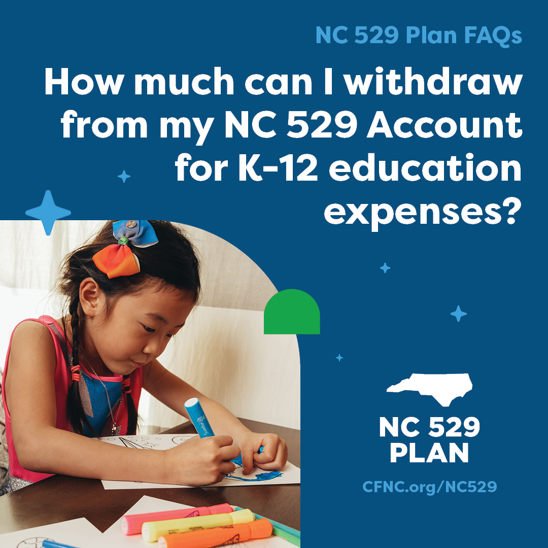 MyNC529's tweet photo. Up to $20k of your NC 529 savings can be withdrawn tax-free for K-12 expenses per year. Starting your savings as early as possible is key to maximizing this benefit!

#NC529 #SaveforCollege #NC529FAQ https://t.co/wTHtY1FE6U