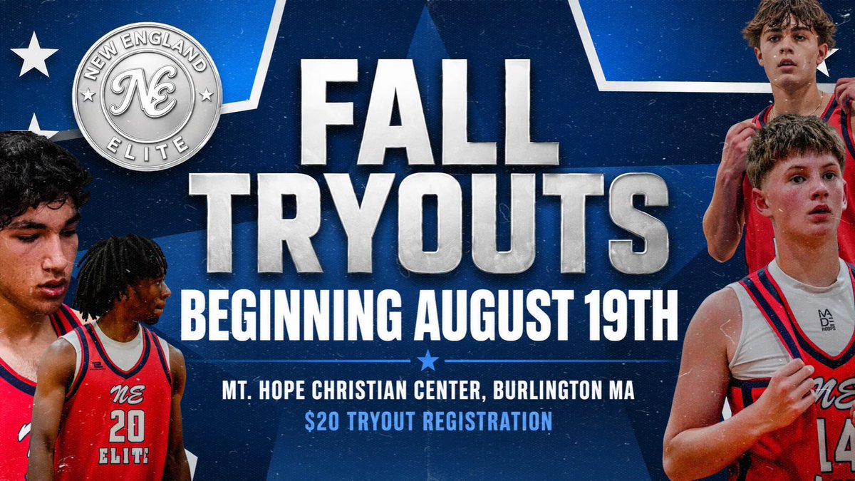 NEEliteClubBall's tweet photo. 2026 Fall Tryouts are beginning August 19th at Mt. Hope Christian Center located in Burlington. We will be posting additional dates/locations over the coming weeks 🔗 https://t.co/KYwFF5UMOB https://t.co/kvKJ593eRo