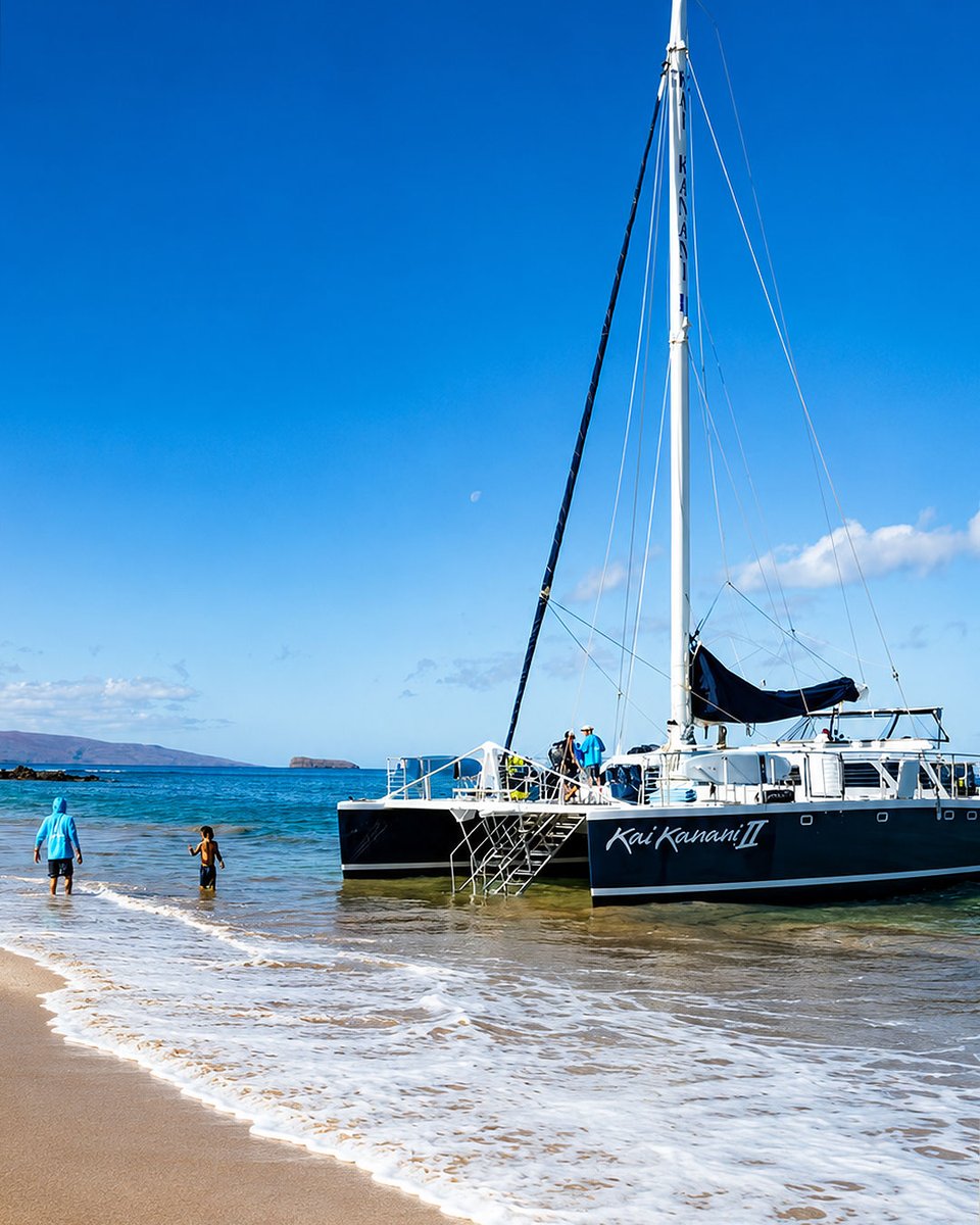 Maui's tweet photo. For a classic South Maui ocean adventure, @kaikananimaui snorkel trips are hard to beat. 

From Maluaka Beach in Mākena, you'll head out to explore clear water, coral reefs, tropical fish, and sometimes honu or humpback whales during the winter season. https://t.co/55LVz2omCd https://t.co/ONlrEgkFOv