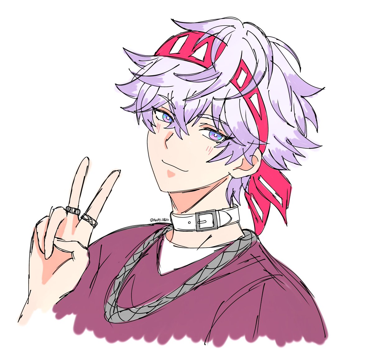 A quick Nayuta sketch because I missed drawing him 🤍✨️ #矢戸乃
