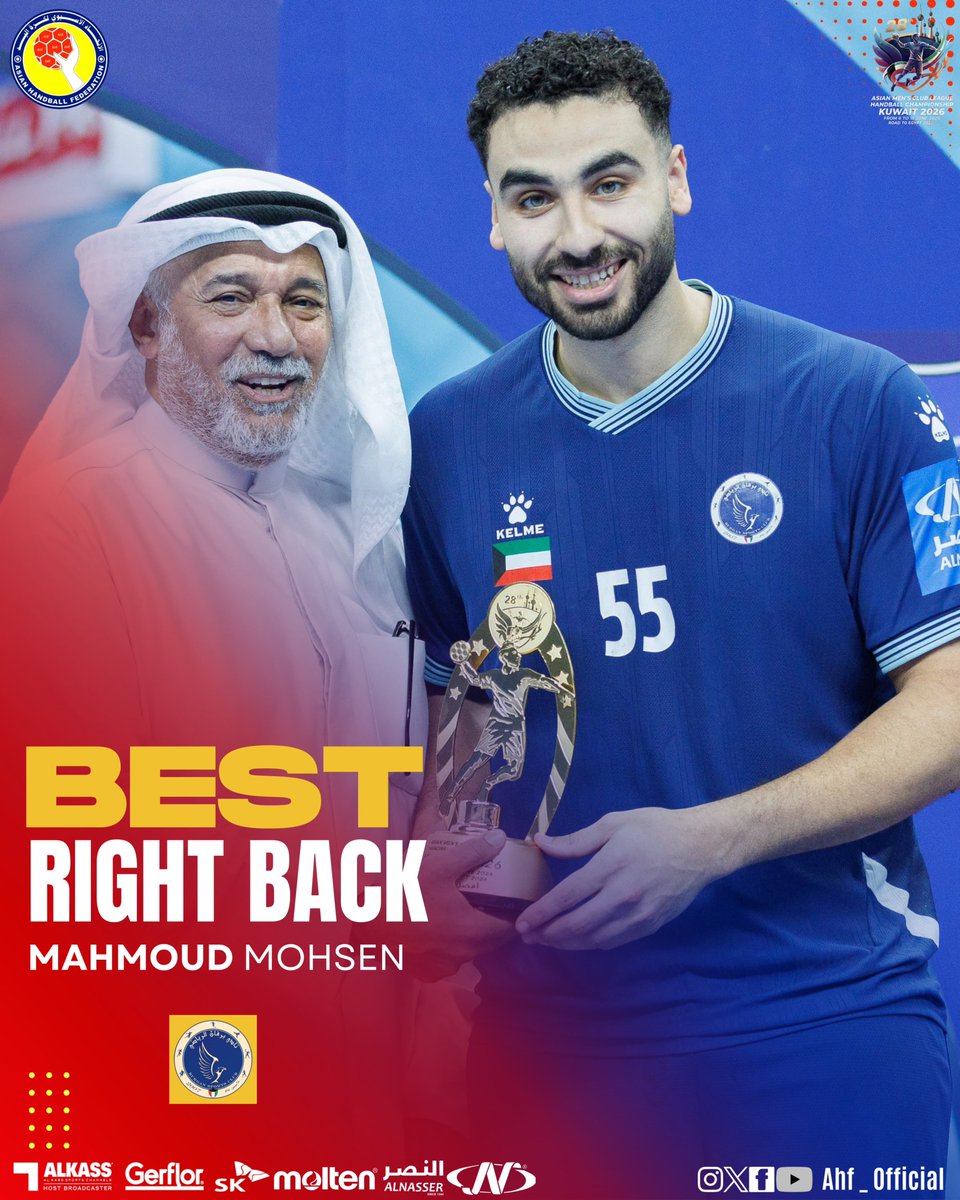 Ahf__official's tweet photo. ⭐️ Best Right Back : MAHMOUD Mohsen 
🇰🇼  BURGAN-KUW 
🗒️ Asian Men’s Club League Championship