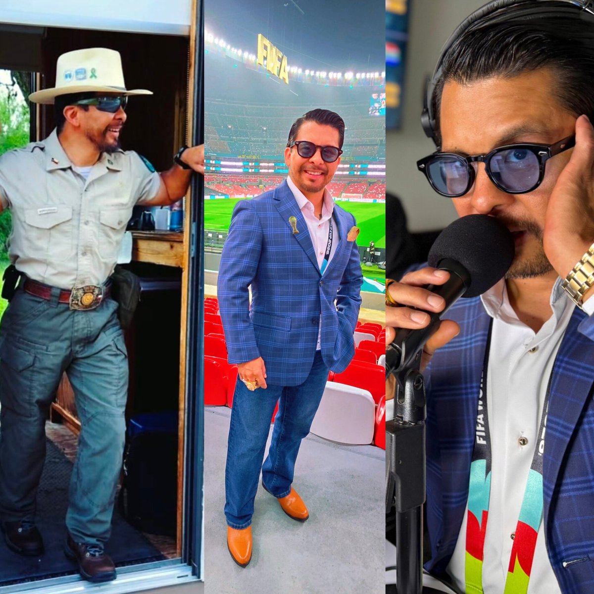 TPWDparks's tweet photo. Talk about the best of both worlds! 🎙️

Ranger Jeremiah from McKinney Falls State Park is spending his time off announcing at the FIFA World Cup in Mexico City.

Way to represent Texas State Parks, YEEHAW! 🤠 https://t.co/iUbSukWEGl