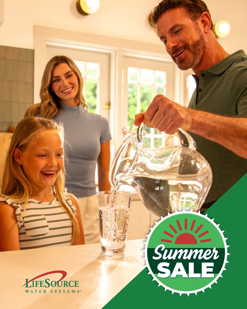 LifeSourceWater's tweet photo. Summer Sale: sales tax covered, install waived, up to $1,500 off. Available while supplies last. ☀️
Whole-house filtration: clean water, every tap. 💧

Free consultation: https://t.co/2mKBMo41Sq

#LifeSourceWater #WholeHouseFiltration #SaltFree https://t.co/hK8VxoXmrb