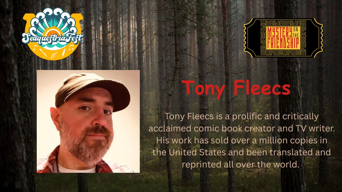 Seaquestriafest's tweet photo. Seaquestriafest would like to announce their first VIP!!! A man who needs no introduction but we will give him one anyway.  Give a big Seaquestriafest welcome to Tony Fleecs!! https://t.co/Oko4RMCGE7