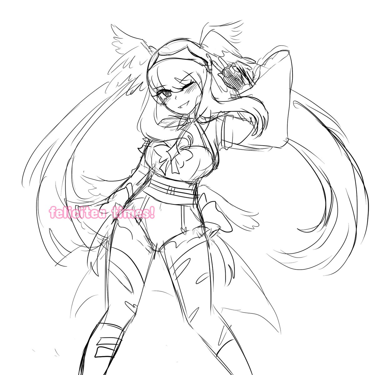 feliciteatimes's tweet photo. i made a skullgirls oc/sona! she didnt start out as a skullgirls oc... but she is one now! her name is starlette! starlette wing ⭐️🪽

#ocart #ocartist #feliciteatimes https://t.co/DWVWB62b5b