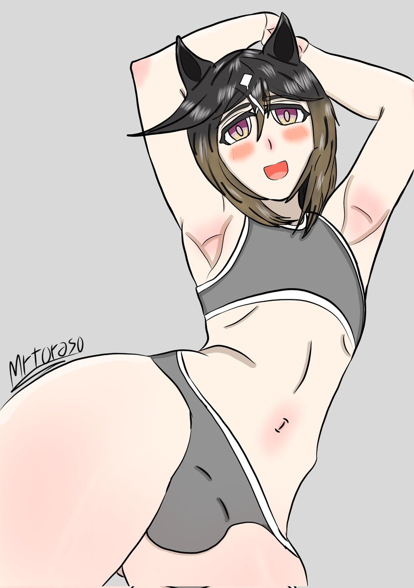 MrT0ras0's tweet photo. Well, here's another rather suggestive drawing where I ignored canon for added pleasure... Plus, we know Stay Gold is a good "boy" ☝️🤓

#StayGold #umamusume #Uma #fanart #anime https://t.co/qTLRn61H6L