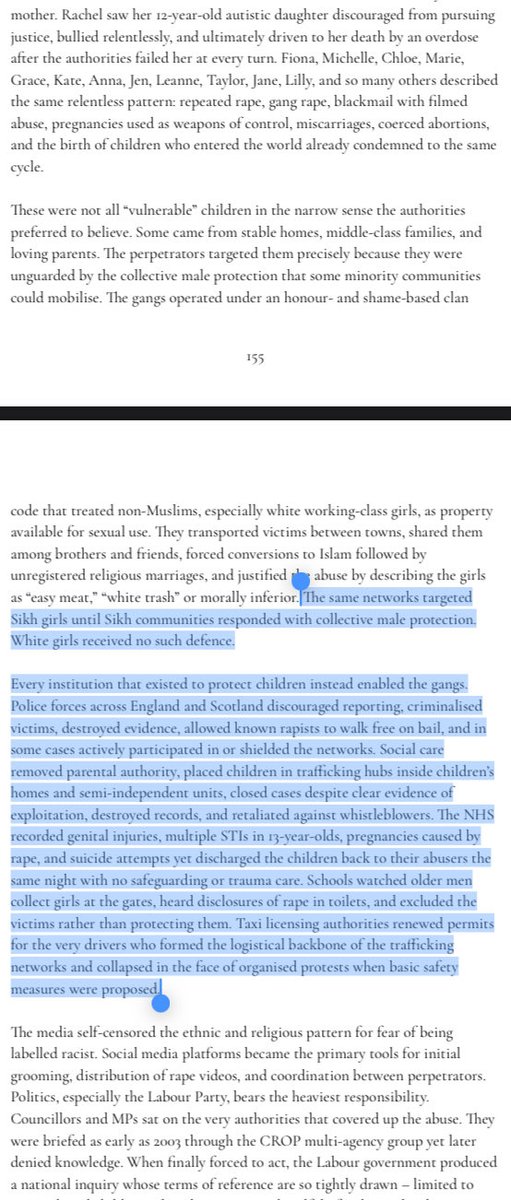 CEBKCEBKCEBK's tweet photo. Repeatedly mentioned in the report: the govt helped the rape gangs target whites &amp; suppress white self-defense, &amp; the rape gangs only really feared white self-defense orgs, &amp; other groups—eg Sikhs—were allowed self-defense orgs which successfully defended them from the rape gangs https://t.co/jVLke6iInA