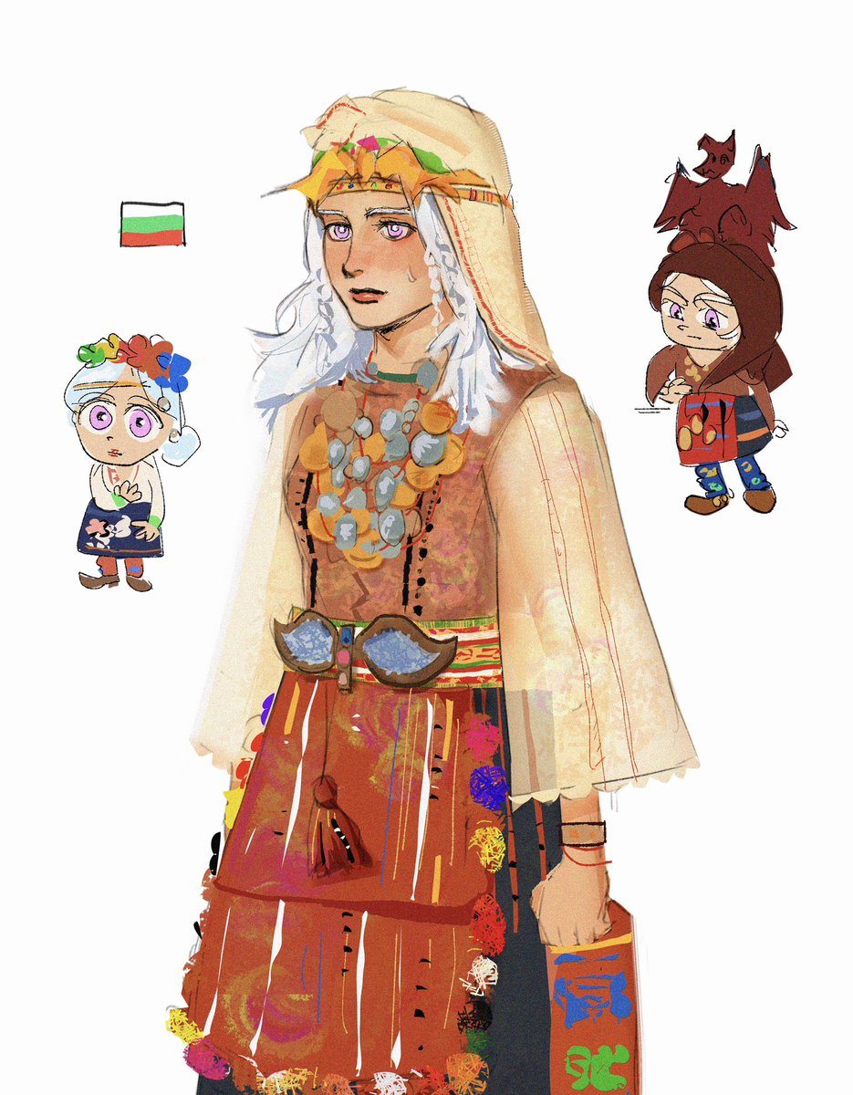 mirela_9032's tweet photo. Daenerys wearing traditional bulgarian garments doodles 😊 she’s северняшка https://t.co/liPahXWjZQ