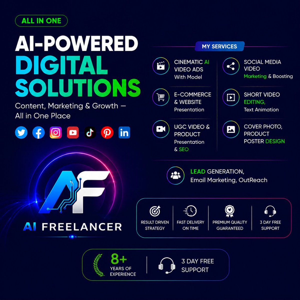 AIFreelancerPro's tweet photo. 😍 Order Now 😍
Fiverr - https://t.co/KyISp2bF9c
We provide professional services on Fiverr and Upwork marketplace.
#StartupGrowth #SaaSMarketing #RealEstateLeads #B2BLeads #SalesProspecting #LeadGenerationExpert #GrowthMarketing #DigitalGrowth #OnlineBusiness
#Business https://t.co/SnHVcZiRC6