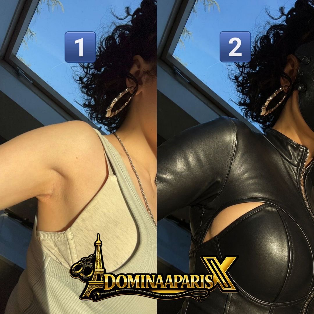 Dominaaparis's tweet photo. Dans quelle tenue tu préférerais me servir ? 
1 ou 2 ? À VOS VOTES 🔥
Les fétichistes des aisselles je vous vois venir 😈 https://t.co/JrMlPA05T8