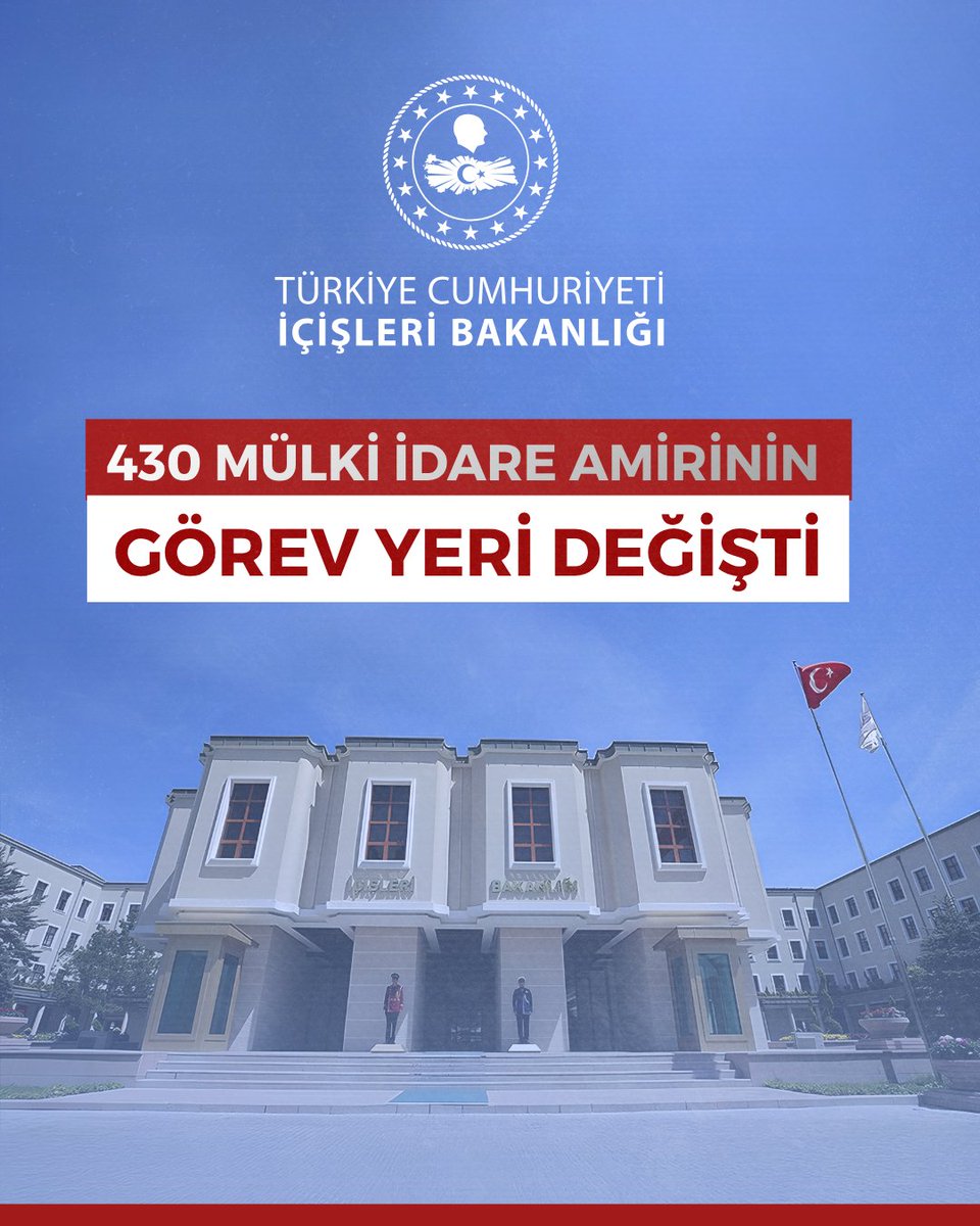 AsavBatman's tweet photo. 📍Cumhurbaşkanımız Sayın @RTErdogan’ın tensipleriyle yayımlanan Mülki İdare Amirleri Atama Kararnamesi hayırlı olsun.

İçişleri Bakanlığı Mülki İdare Amirleri Kararnamesi ile görev yeri değişen ve yeni görevlerine atanan tüm Bakanlık Merkez Teşkilatı mensuplarımıza, Kaymakamlarımıza ve Vali Yardımcılarımıza hayırlı olsun dileklerimizi iletiyoruz.

Atama Kararnamesi’nin; ülkemiz, aziz milletimiz ve mülki idare teşkilatımız için hayırlara vesile olmasını temenni ediyorum.

Yeni görev yerlerine atanan tüm kardeşlerimize başarılar diliyor; Rabbimden, devletimize ve milletimize hizmet yolunda kendilerine sağlık, huzur ve muvaffakiyetler ihsan etmesini niyaz ediyorum.
@RTErdogan 
@mustafaciftcitr 
@kubrayigitbasi
@canalpekrem
@tuncay_akkoyun
@ZiyaSozen