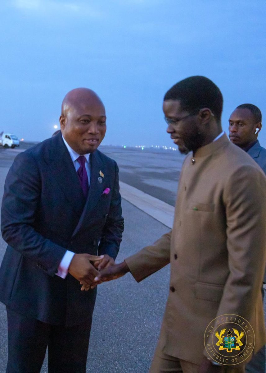 LukmanA444's tweet photo. President Bassirou Diomaye Faye has arrived in Accra for the Next Steps Conference on Reparatory Justice, hosted by John Dramani Mahama.
#MahamaThePresident #NextStepsConference https://t.co/NCB7VjuKwY